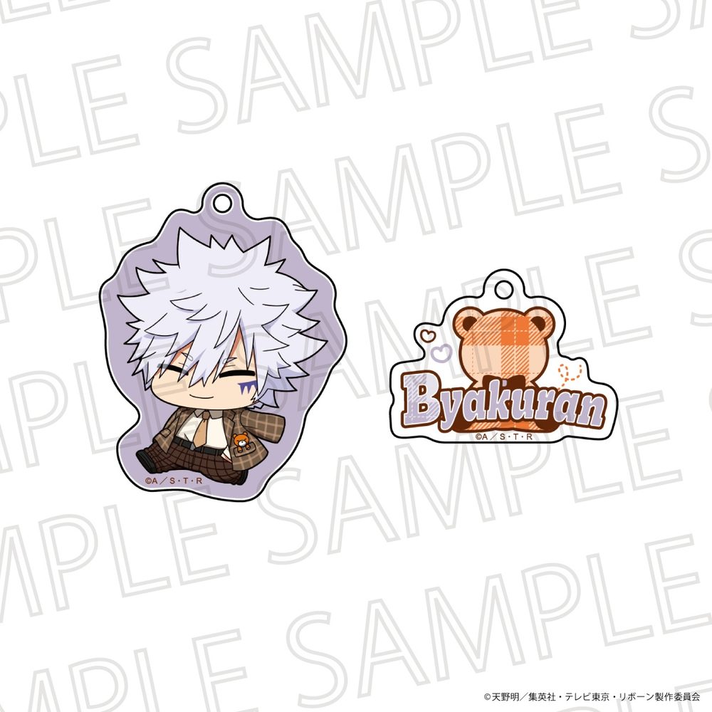 家庭教師ヒットマンREBORN! ぷちてく アクリルキーホルダー 白蘭 ("Reborn!" Puchi Teku Acrylic Key Chain Byakuran)