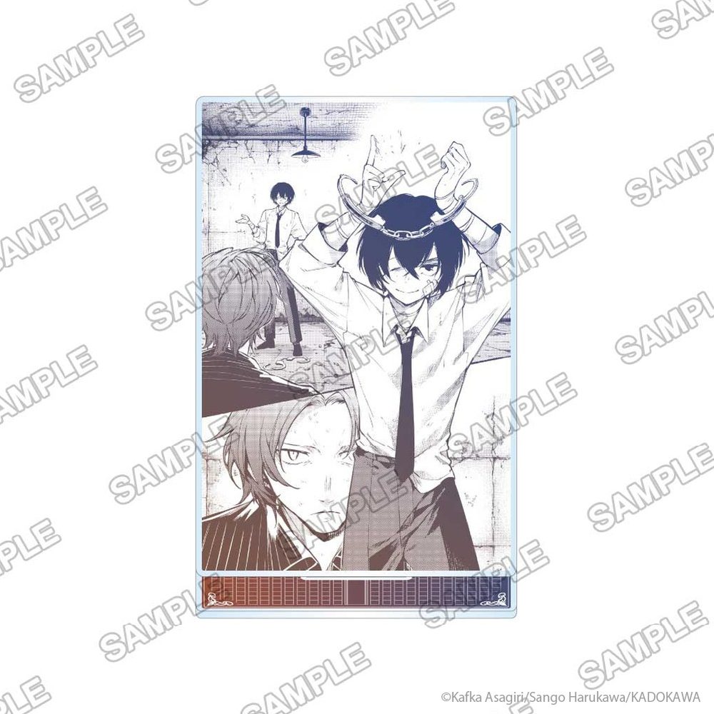 文豪ストレイドッグス 太宰を拾った日 挿絵アクリルスタンド 太宰治&織田作之助 ("Bungo Stray Dogs: The Day I Took In Dazai" Book Illustration Acrylic Stand Dazai Osamu & Oda Sakunosuke)