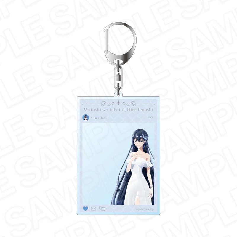 私を喰べたい、ひとでなし SNS風アクリルキーホルダー 汐莉 ウエディングドレスVer. ("This Monster Wants to Eat Me" SNS Style Acrylic Key Chain Shiori Wedding Dress Ver.)