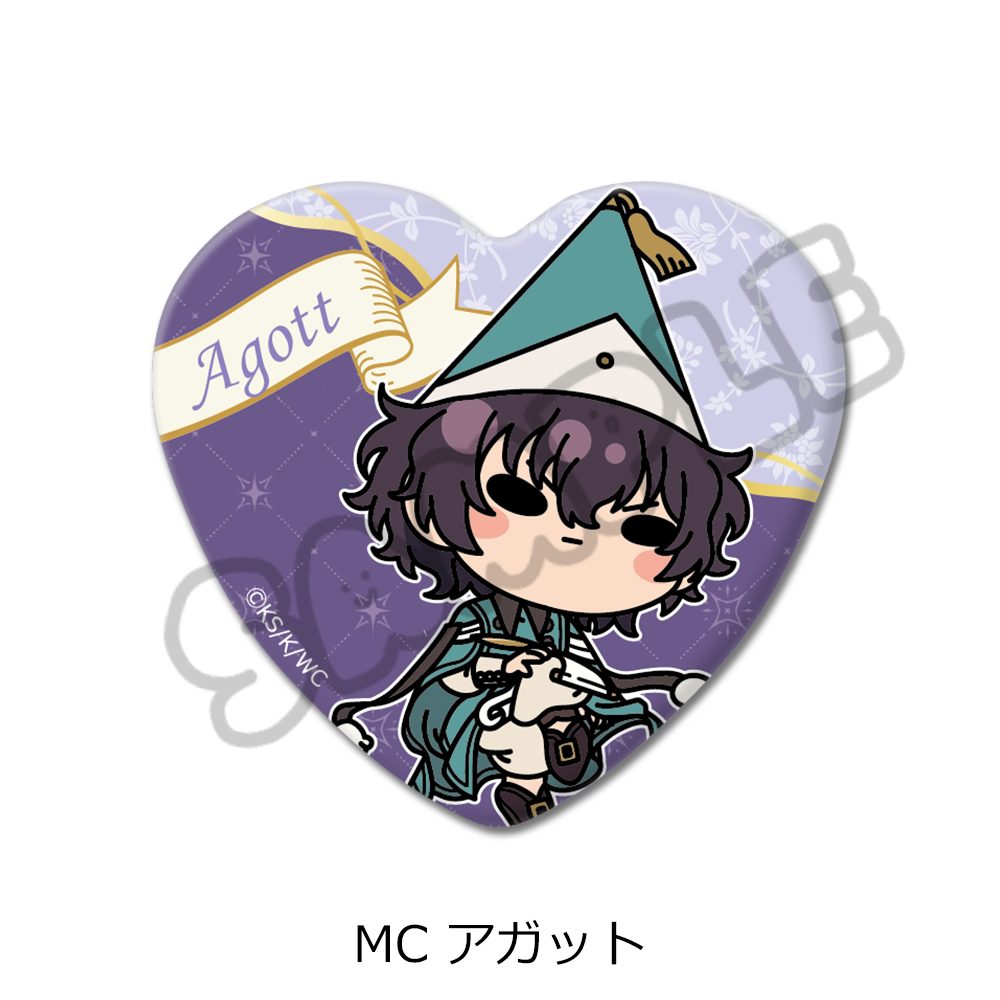 とんがり帽子のアトリエ 第2弾 ハート型缶バッジ MC アガット ("Witch Hat Atelier" Vol. 2 Heart Can Badge MC Agott)
