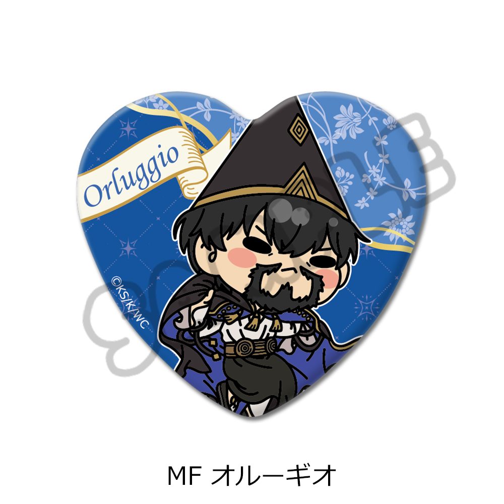 とんがり帽子のアトリエ 第2弾 ハート型缶バッジ MF オルーギオ ("Witch Hat Atelier" Vol. 2 Heart Can Badge MF Olruggio)