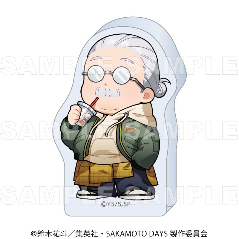 SAKAMOTO DAYS Vintage Style ちびキャラVer. アクリルブロック 坂本太郎 ("Sakamoto Days" Vintage Style Chibi Chara Ver. Acrylic Block Sakamoto Taro)