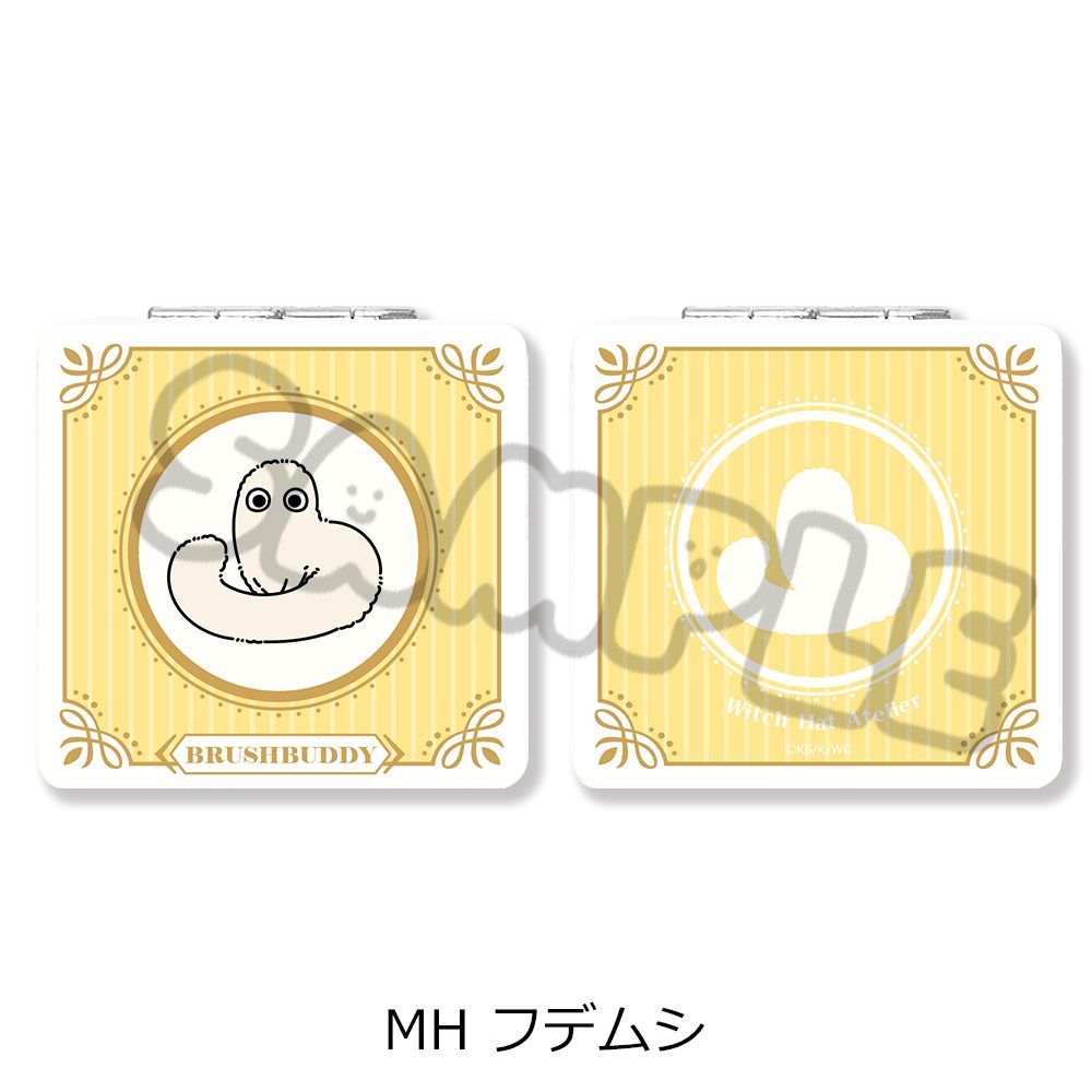 とんがり帽子のアトリエ 第2弾 コンパクトミラー(スクエア) MH フデムシ ("Witch Hat Atelier" Vol. 2 Compact Mirror (Square) MH Brushbuddy)