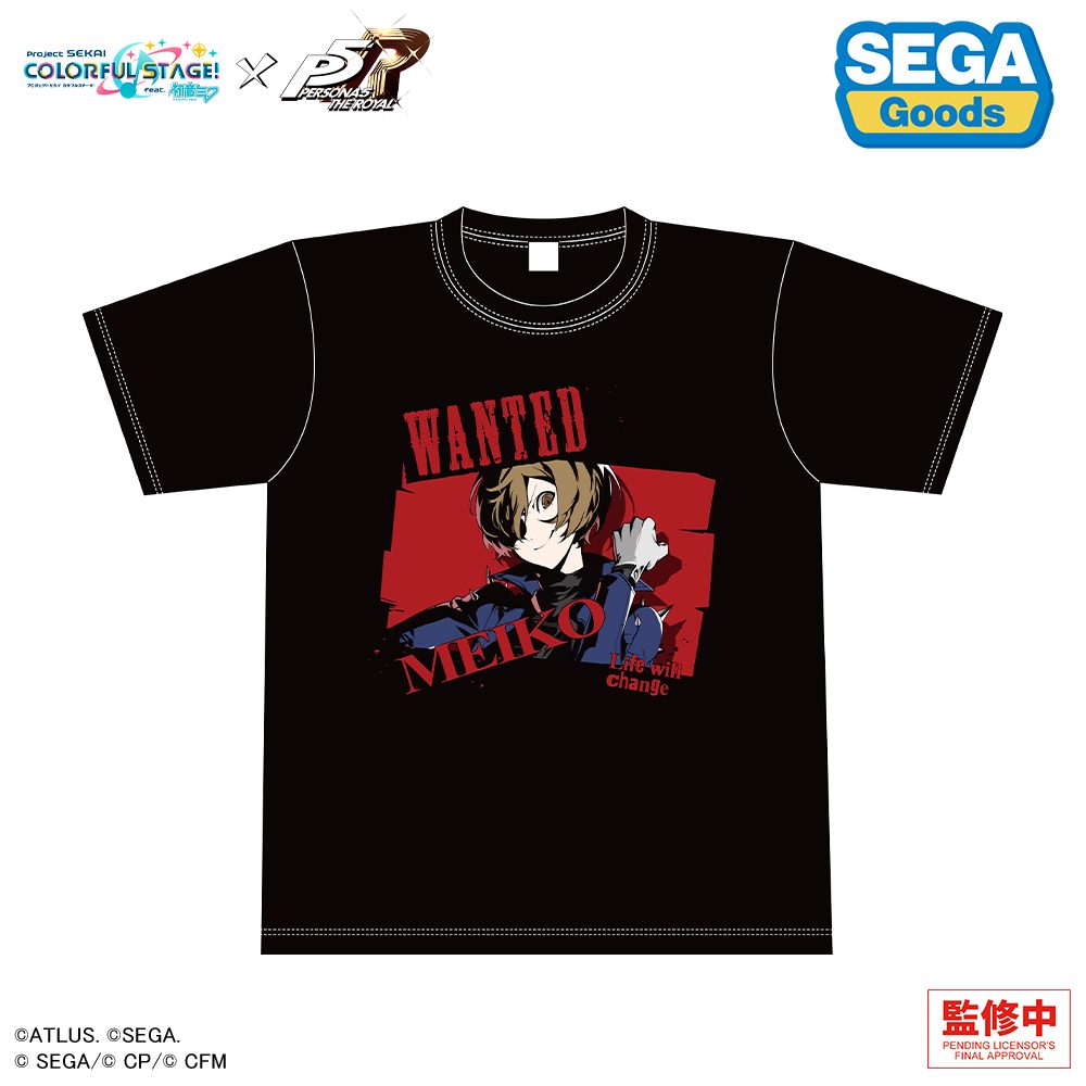 プロジェクトセカイ カラフルステージ! feat. 初音ミク×ペルソナ5 ザ・ロイヤル グラフィックTシャツ MEIKO ("Project SEKAI Colorful Stage! feat. Hatsune Miku" x "Persona 5 Royal" Graphic T-shirt Hatsune MEIKO)