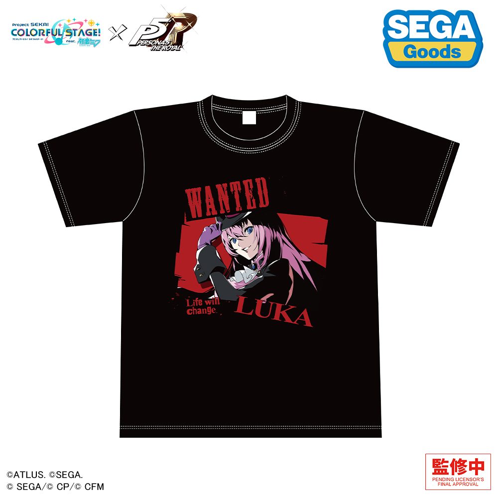 プロジェクトセカイ カラフルステージ! feat. 初音ミク×ペルソナ5 ザ・ロイヤル グラフィックTシャツ 巡音ルカ ("Project SEKAI Colorful Stage! feat. Hatsune Miku" x "Persona 5 Royal" Graphic T-shirt Megurine Luka)