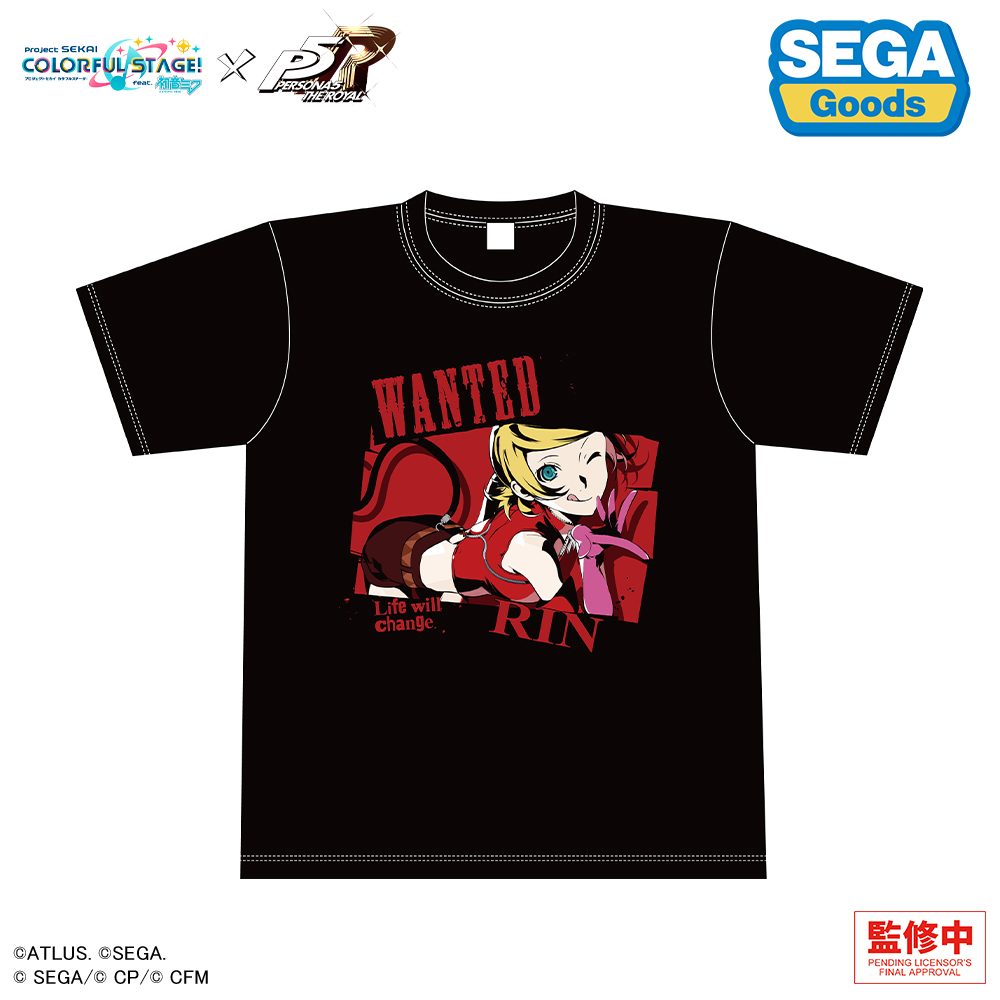 プロジェクトセカイ カラフルステージ! feat. 初音ミク×ペルソナ5 ザ・ロイヤル グラフィックTシャツ 鏡音リン ("Project SEKAI Colorful Stage! feat. Hatsune Miku" x "Persona 5 Royal" Graphic T-shirt Kagamine Rin)
