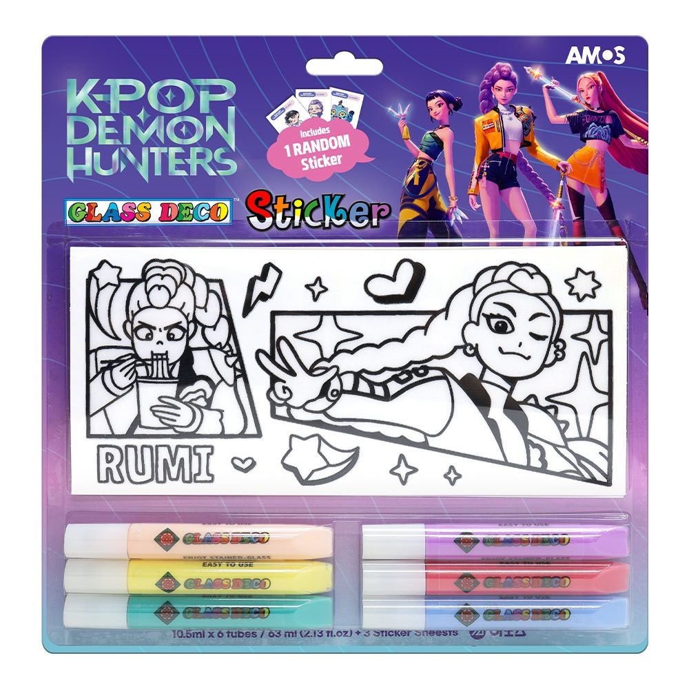 KDH AMOS グラスデコ はがせるステッカー 10.5ml×6本 ブリスターパック HUNTRIX (KDH AMOS PEELABLE STICKER GD 10.5ML/6P BLISTER_HUNTRIX)