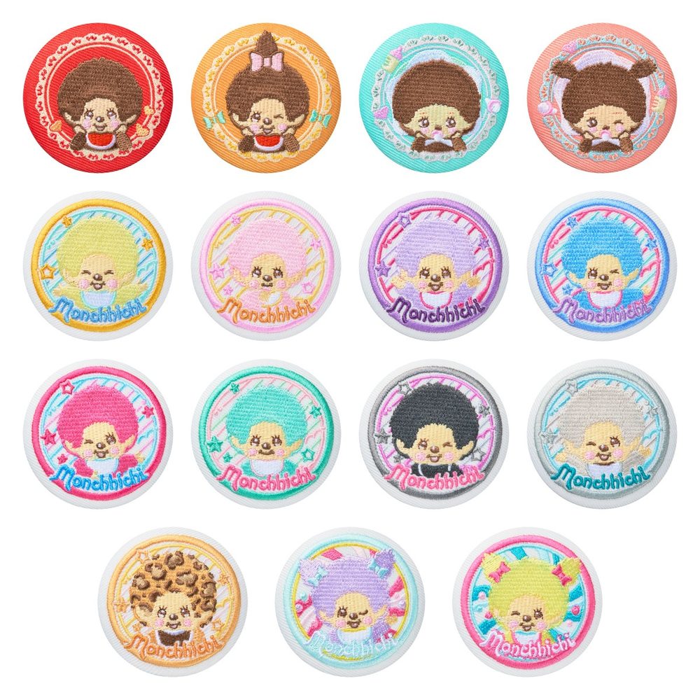 【食玩】モンチッチ刺繍缶バッジビスケット (Monchhichi Embroidery Can Badge)