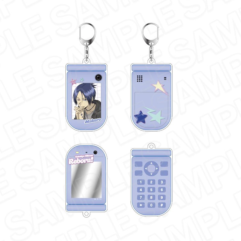 家庭教師ヒットマンREBORN! ガラケー風キーホルダー 六道骸 STAR Ver. ("Reborn!" Feature Phone Style Key Chain Rokudo Mukuro Star Ver.)