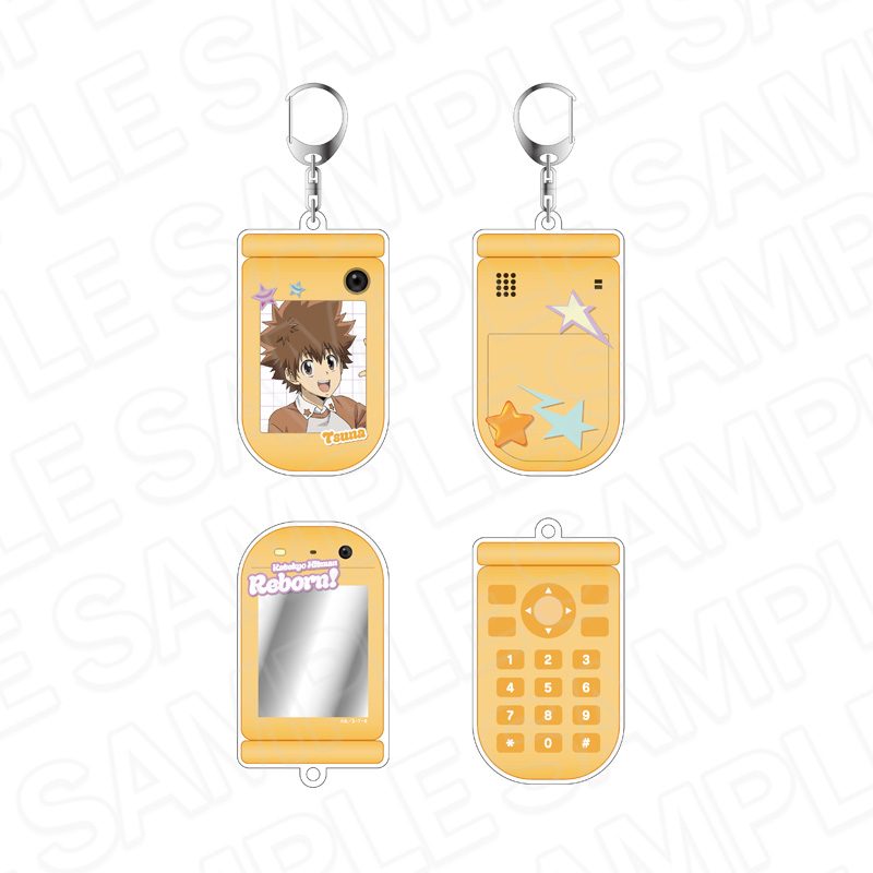 家庭教師ヒットマンREBORN! ガラケー風キーホルダー 沢田綱吉 STAR Ver. ("Reborn!" Feature Phone Style Key Chain Sawada Tsunayoshi Star Ver.)