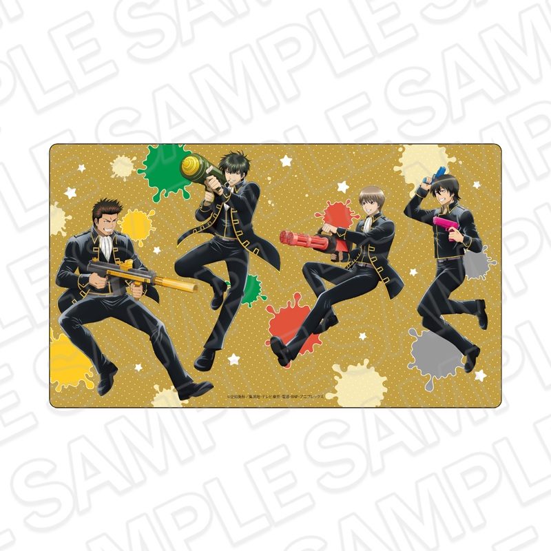銀魂 ラバーデスクマット 真選組 水鉄砲Ver. ("Gintama" Rubber Desk Mat Shinsengumi Water Gun Ver.)