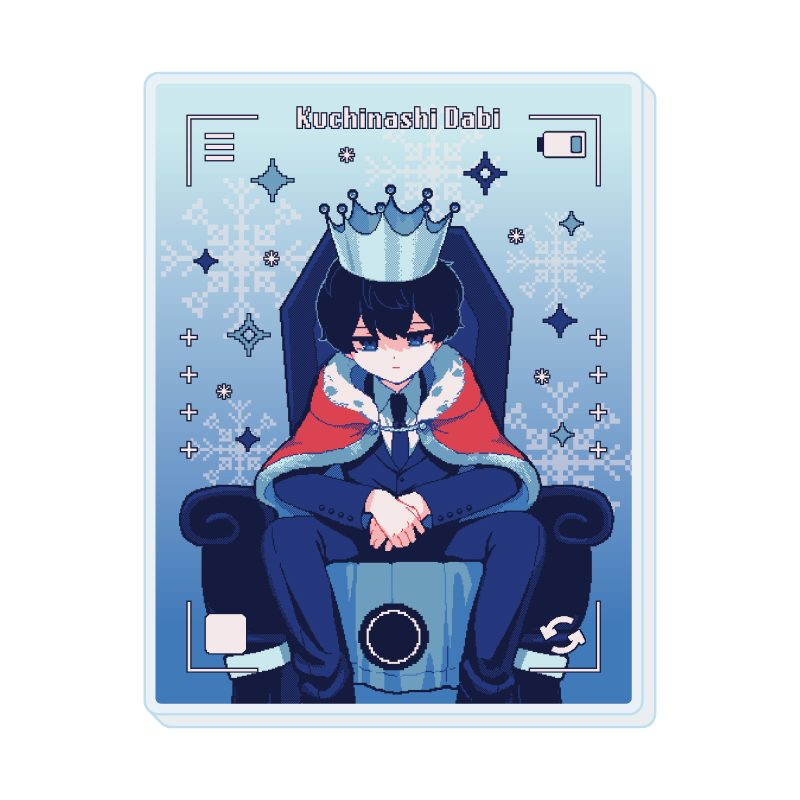 アクリルカード 氷点下30度の絶望 01 口無荼毘 王冠Ver.(描き下ろしイラスト) (Acrylic Card "Despair at minus 30 degrees" 01 Kuchinashi Dabi Crown Ver. (Original Illustration))