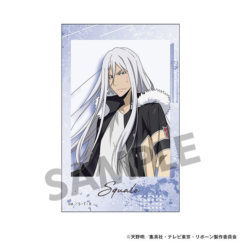 家庭教師ヒットマンREBORN! 描き下ろしインスタントフォト風ステッカー スペルビ・スクアーロ(10年後) ("Reborn!" Original Illustration Instant Photo Style Sticker Superbia Squalo (10 Years Later))