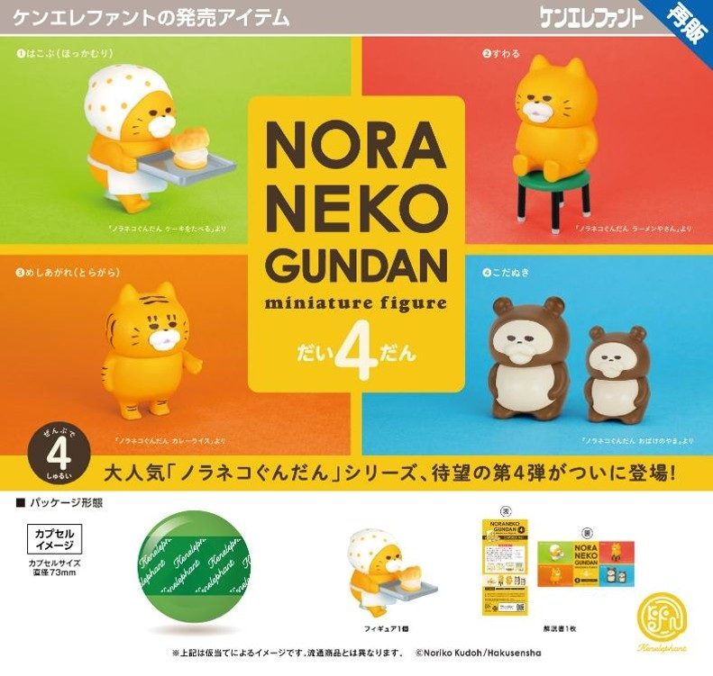 500円カプセル ノラネコぐんだん ミニチュアフィギュア 第4弾 ("Noraneko Gundan" Miniature Figure Vol. 4 (Capsule))