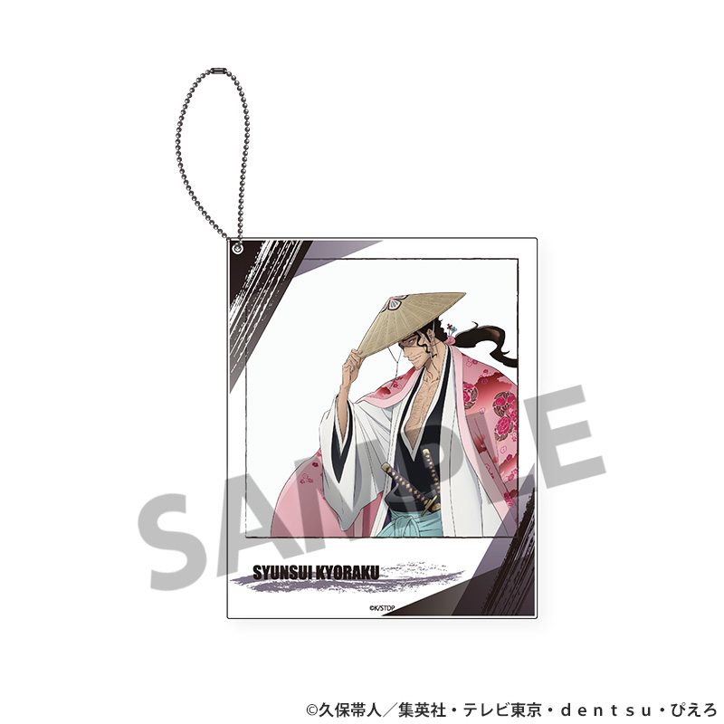 BLEACH 千年血戦篇 ポラロイド風アクリルキーホルダー 京楽春水 ("Bleach: Thousand-Year Blood War" Polaroid-Style Acrylic Key Chain Kyoraku Shunsui)