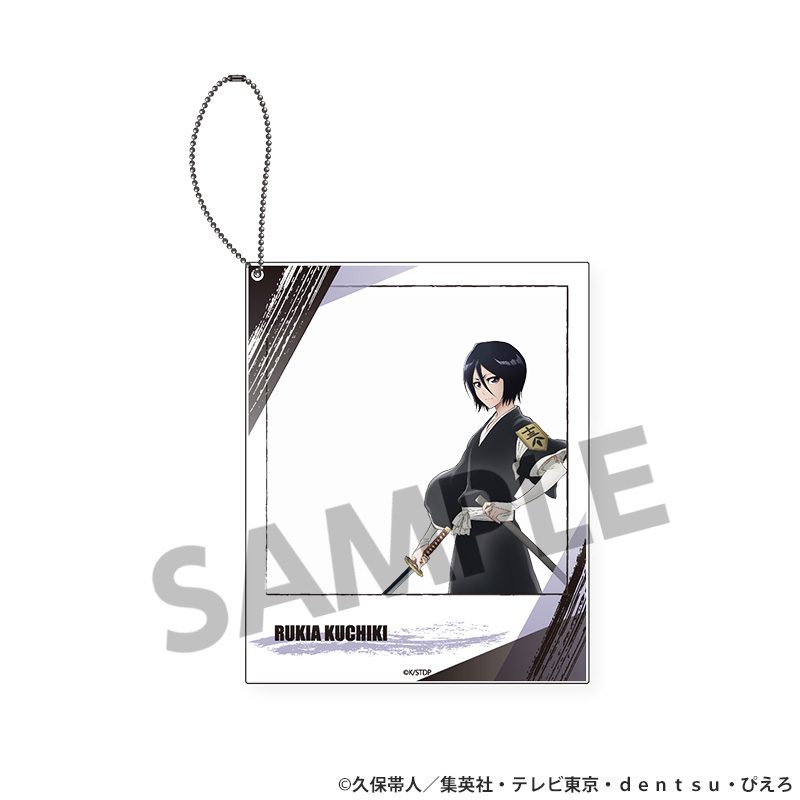 BLEACH 千年血戦篇 ポラロイド風アクリルキーホルダー 朽木ルキア ("Bleach: Thousand-Year Blood War" Polaroid-Style Acrylic Key Chain Kuchiki Rukia)