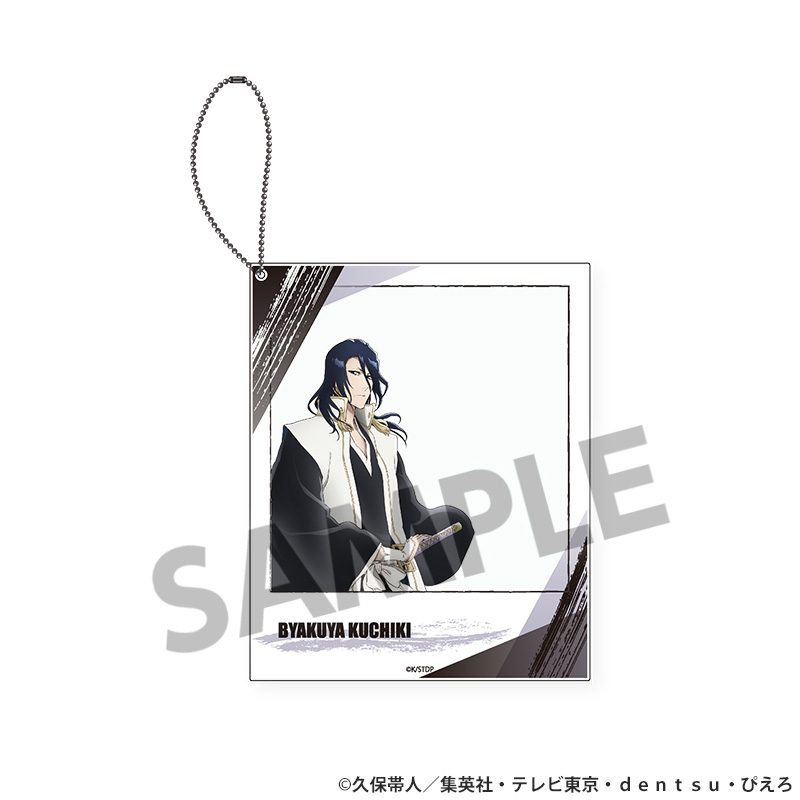 BLEACH 千年血戦篇 ポラロイド風アクリルキーホルダー 朽木白哉 ("Bleach: Thousand-Year Blood War" Polaroid-Style Acrylic Key Chain Kuchiki Byakuya)