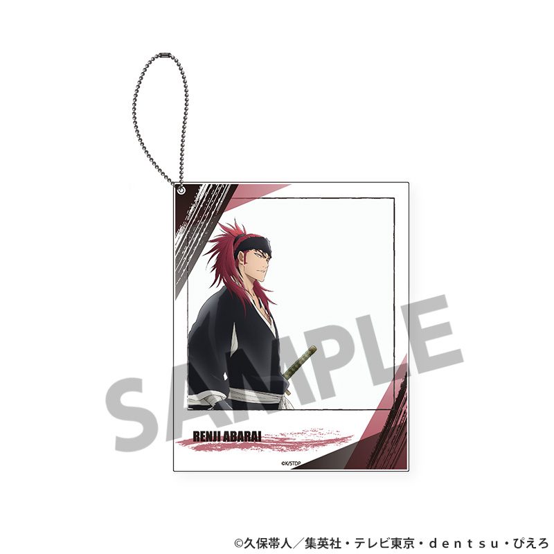 BLEACH 千年血戦篇 ポラロイド風アクリルキーホルダー 阿散井恋次 ("Bleach: Thousand-Year Blood War" Polaroid-Style Acrylic Key Chain Abarai Renji)