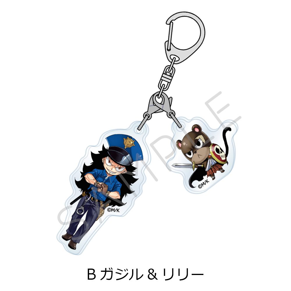 FAIRY TAIL 第2弾 2連アクリルキーホルダー B ガジル&リリー ("Fairy Tail" Vol. 2 Twin Acrylic Key Chain B Gajeel & Lily)