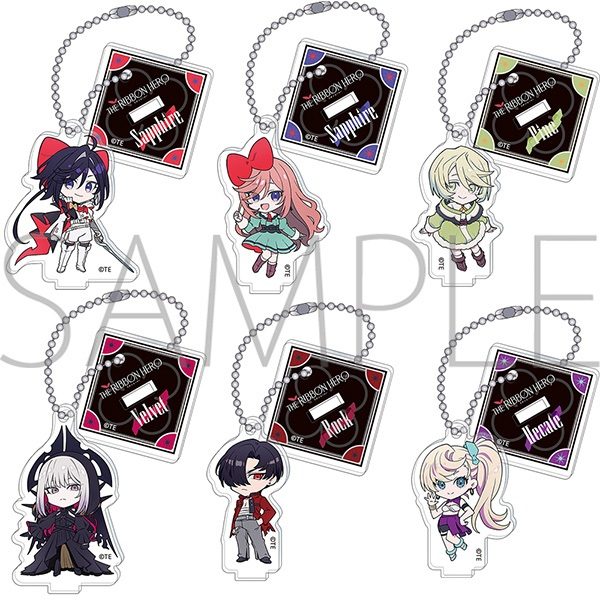 THE RIBBON HERO リボンヒーロー スタンド付きアクリルキーホルダーコレクション ("The Ribbon Hero" Acrylic Key Chain with Stand Collection)