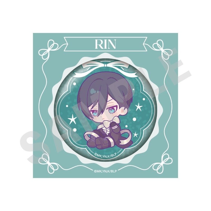 ブルーロック ミニキャラリボンシリーズ キラキラ缶バッジ 糸師凛 ("Blue Lock" Mini Chara Ribbon Series Kirakira Can Badge Itoshi Rin)