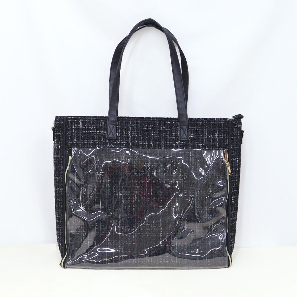 CONC-CO634 推しごとstyle ツイードシリーズ A3痛バック ブラック (Oshigoto Style Tweed Series A3 Ita-Bag Black)