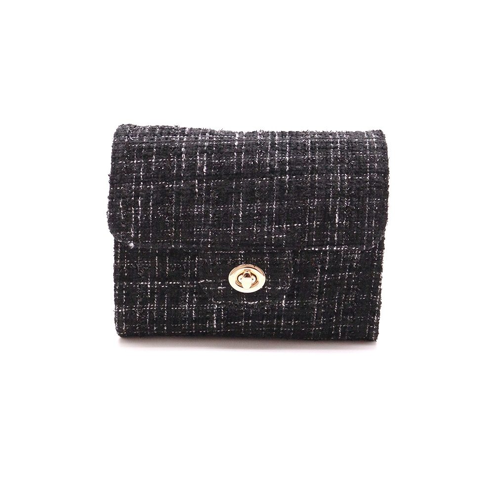 CONC-CO637 推しごとstyle ツイードシリーズ サッチェルバッグ ブラック (Oshigoto Style Tweed Series Satchel Bag Black)