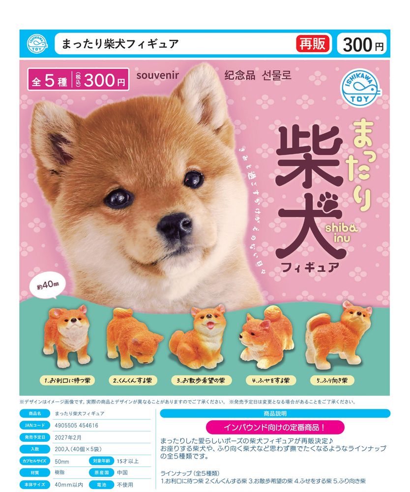 300円カプセル まったり柴犬フィギュア (Mattari Shibainu Figure)