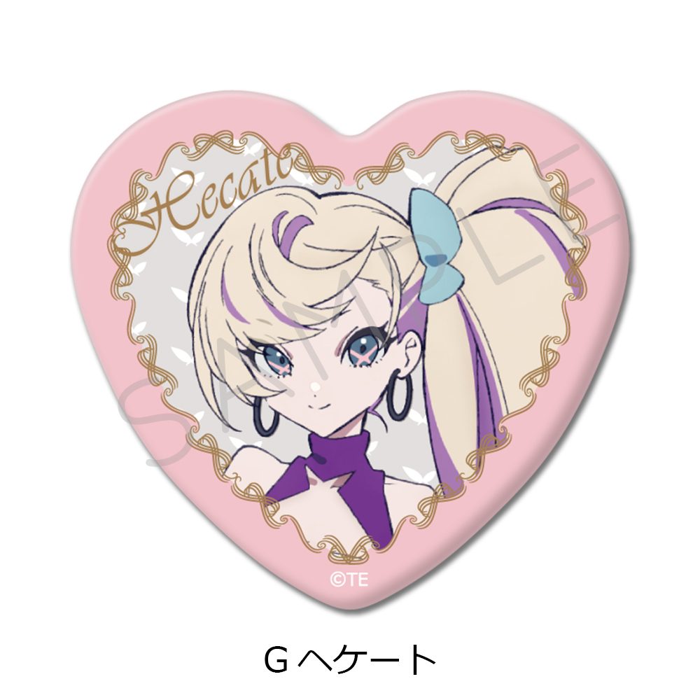 THE RIBBON HERO リボンヒーロー ハート型缶バッジ G ヘケート ("The Ribbon Hero" Heart Can Badge G Hecate)