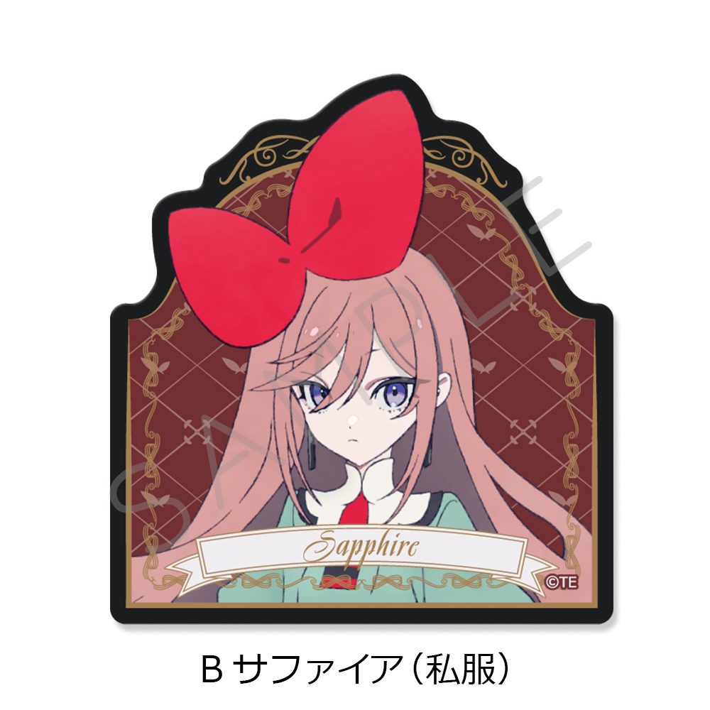 THE RIBBON HERO リボンヒーロー クリアカードステッカー B サファイア(私服) ("The Ribbon Hero" Clear Card Sticker B Sapphire (Casual Outfit))