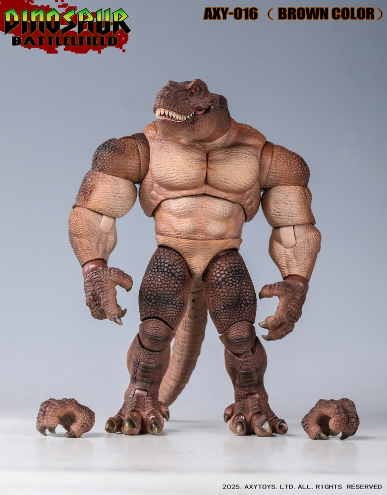 AXYTOYS ダイナソー・バトルフィールドシリーズ ティラノサウルス 1/9スケール可動フィギュア AXY-016(ブラウン) (AXYTOYS DINOSAUR BATTLEFIELD SERIES TYRANNOSAURUS 1/9 SCLAE ACTION FIGURE AXY-016 (BROWN))