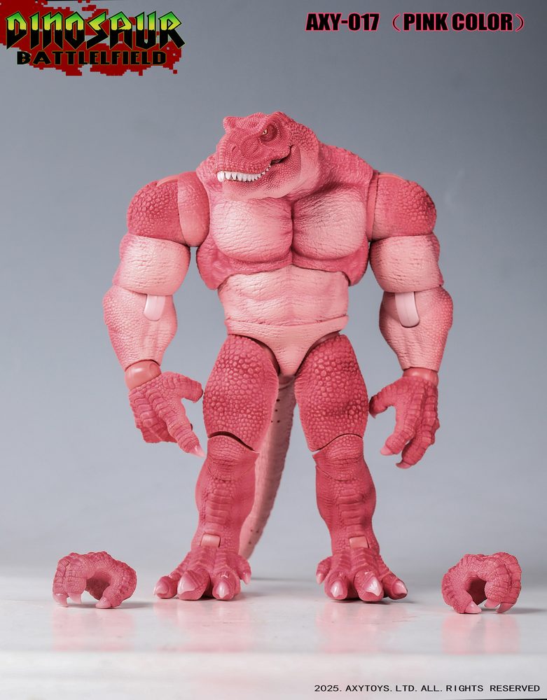 AXYTOYS ダイナソー・バトルフィールドシリーズ ティラノサウルス 1/9スケール可動フィギュア AXY-017(ピンク) (AXYTOYS DINOSAUR BATTLEFIELD SERIES TYRANNOSAURUS 1/9 SCLAE ACTION FIGURE AXY-017 (PINK))
