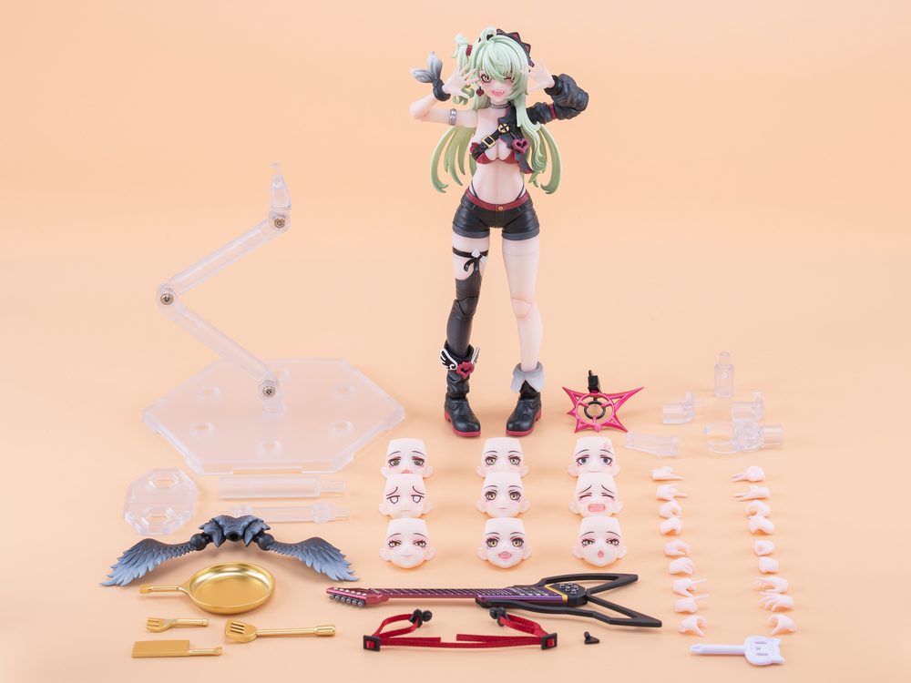 次元具象(EXSSRION) 魔音天使 星川ネコ 1/12スケール可動フィギュア(緑髪Ver.) (CIYUANJUXIANG(EXSSRION) DEMONIC MUSIC ANGEL HOSHIKAWA NECO 1/12 SCALE ACTION FIGURE (GREEN HAIR VER.))