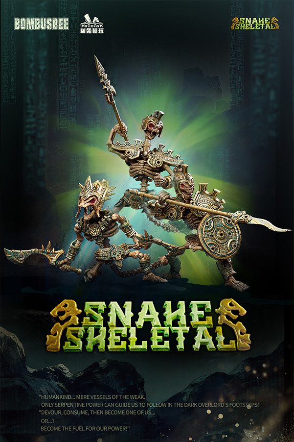 Yototoy SNAKE SKELETALシリーズ 1/12スケール 可動フィギュア3体セット (YOTOTOY SNAKE SKELETAL 1/12 SCALE ACTION FIGURE TRIPLE UNIT BUNDLE)