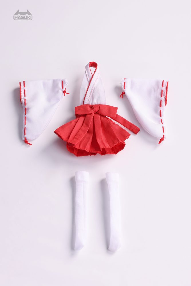 HASUKI 1/12スケール フィギュア用着せ替え服 巫女服 CS019 (HASUKI CS019 MIKO CLOTHING FOR 1/12 SCALE ACTION FIGURE)