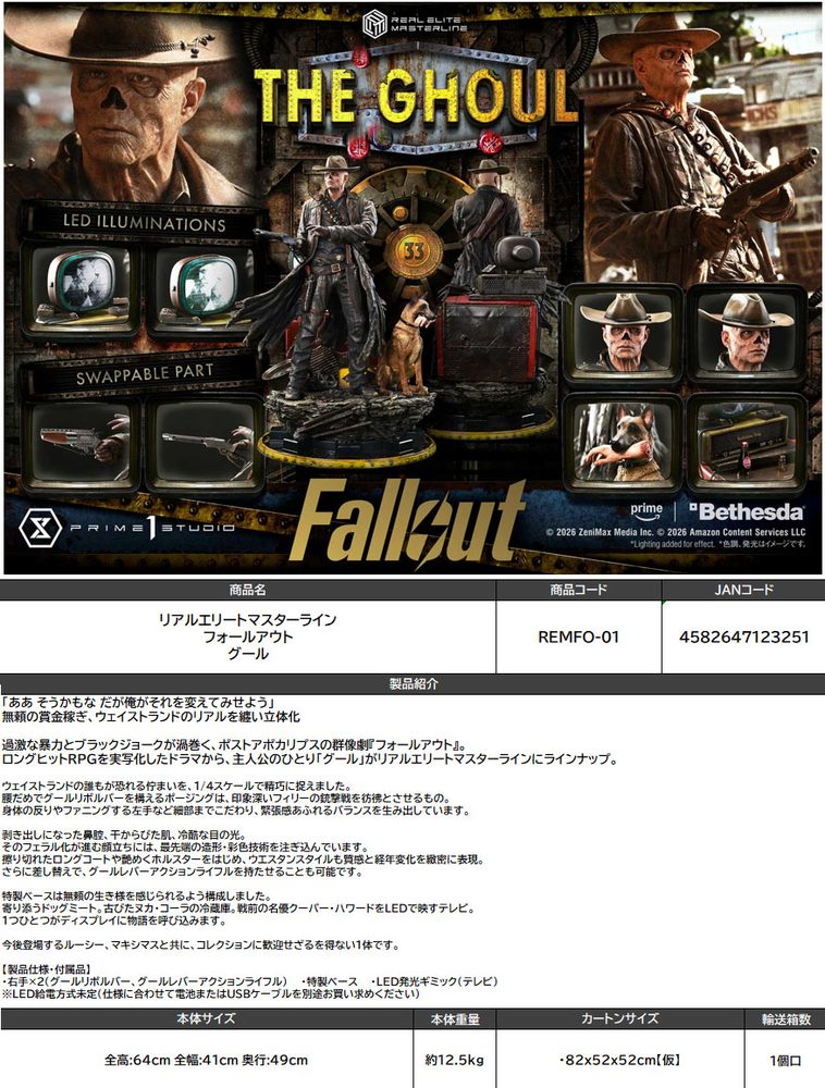 リアルエリートマスターライン フォールアウト グール (Real Elite Masterline "Fallout" The Ghoul)