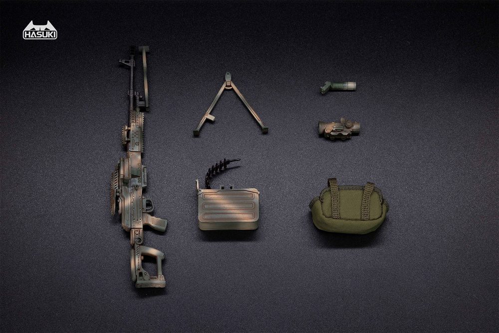 HASUKI WM-05C 1/12スケール PKM 装備セット(ウッドランドカモ) (HASUKI WM-05C 1/12 SCALE PKM EQUIPMENT SET (WOODLAND CAMOUFLAGE))