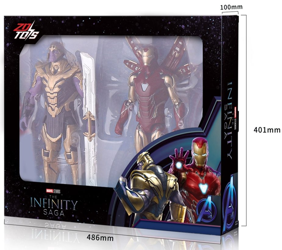 14インチフィギュアシリーズ 2体セット - アイアンマン&サノス (14-inch Figure Series 2 Set - Iron Man & Thanos)