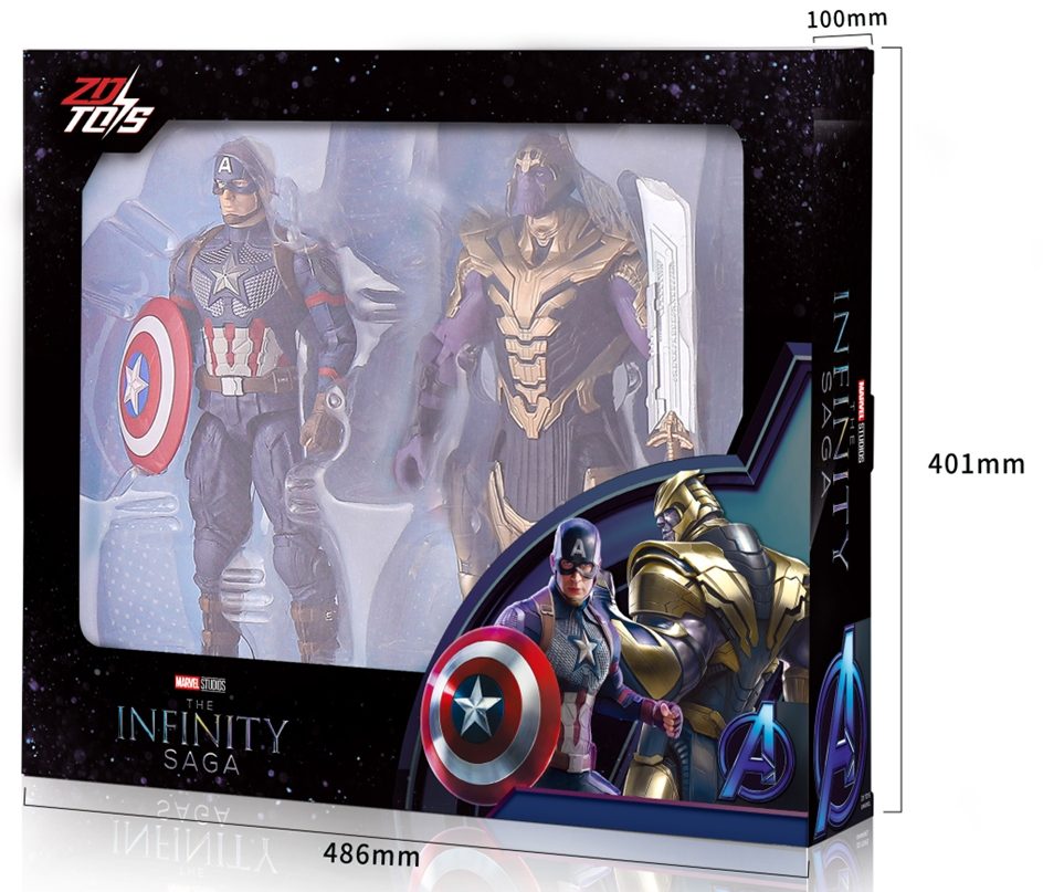 14インチフィギュアシリーズ 2体セット - キャプテンアメリカ&サノス (14-inch Figure Series 2 Set - Captain America & Thanos)
