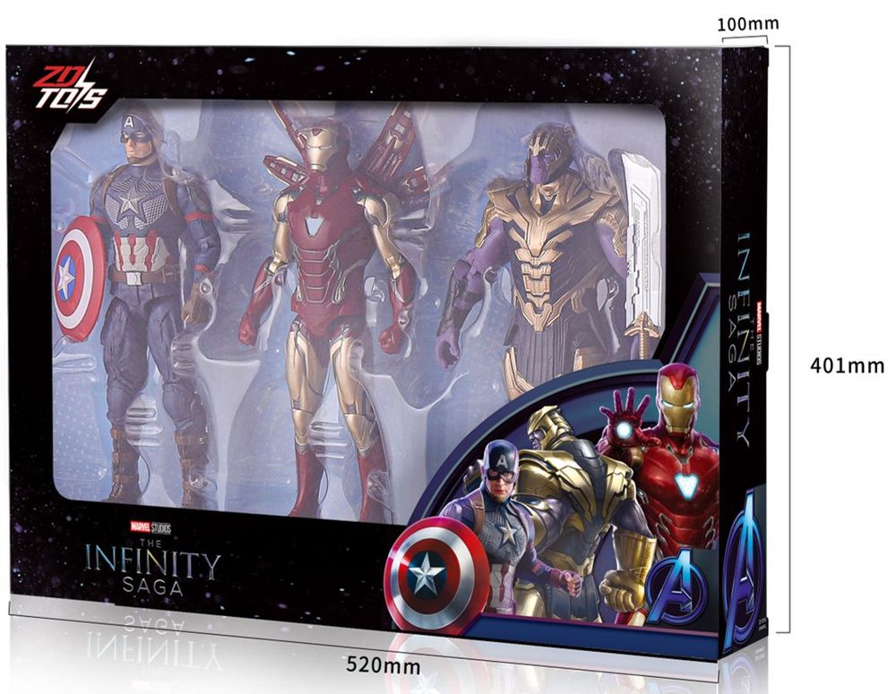 14インチフィギュアシリーズ 3体セット - キャプテンアメリカ&アイアンマン&サノス (14-inch Figure Series 3 Set - Captain America & Iron Man & Thanos)