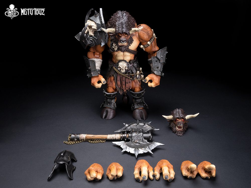 Mety toyz 冒険者の世界 Tauren Warrior 1/10スケール可動フィギュア (METY TOYZ THE WORLD OF ADVENTURERS TAUREN WARRIOR 1/10 SCALE ACTION FIGURE)