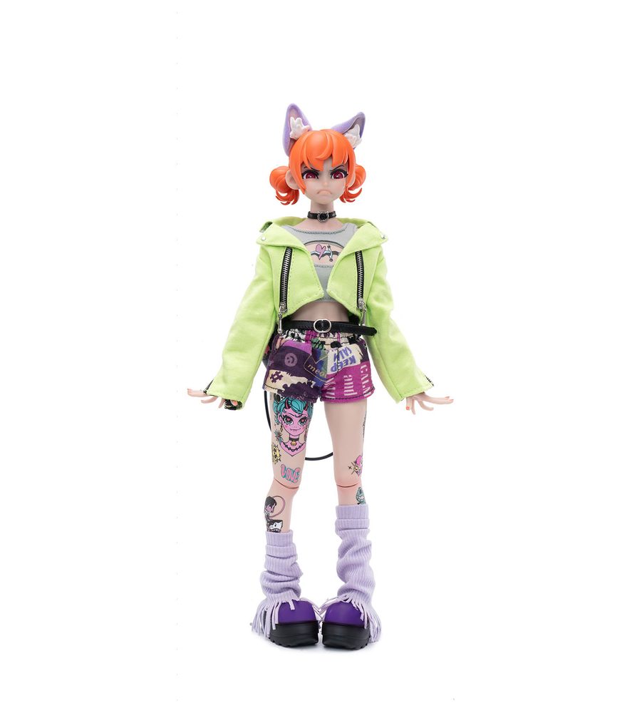 SONDOR GOOD MORNING FRIENDシリーズ ニャータトゥー 1/6スケール可動フィギュア(オレンジ) (SONDOR GOOD MORNING FRIEND SERIES MEOW TATOO 1/6 SCALE ACTION FIGURE (ORANGE))