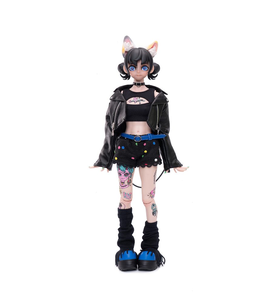 SONDOR GOOD MORNING FRIENDシリーズ ニャータトゥー 1/6スケール可動フィギュア(ブラック) (SONDOR GOOD MORNING FRIEND SERIES MEOW TATOO 1/6 SCALE ACTION FIGURE (BLACK))