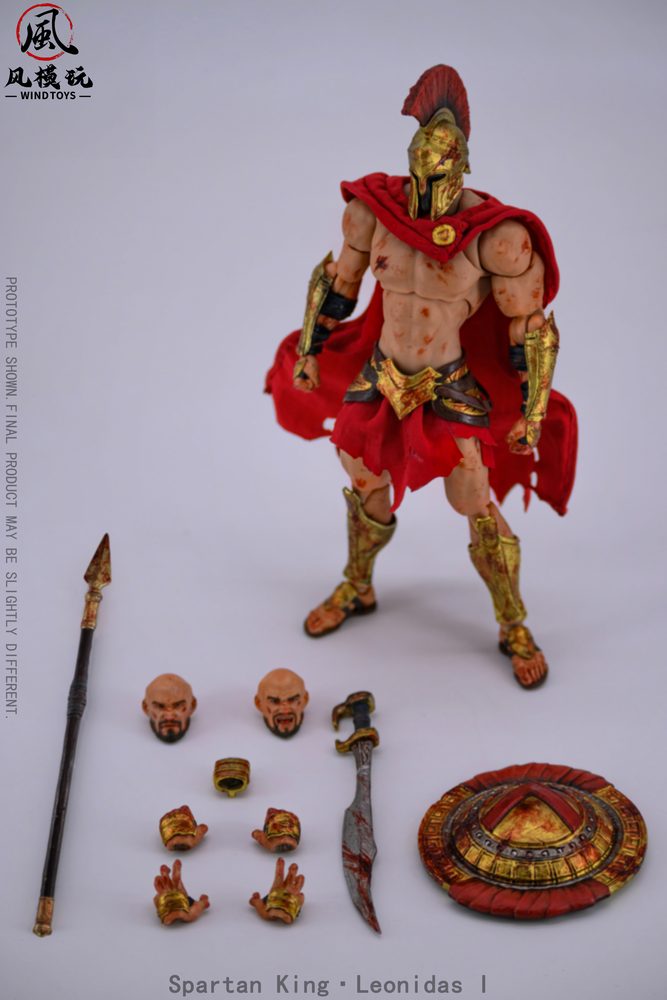 WIND TOYS Spartan King Leonidas I(スパルタンキング レオニダス) 1/12スケール 可動フィギュア ダメージ版 (WIND TOYS SPARTAN KING LEONIDAS I 1/12 ACTION FIGURE BLOODSTAINED EDITION)