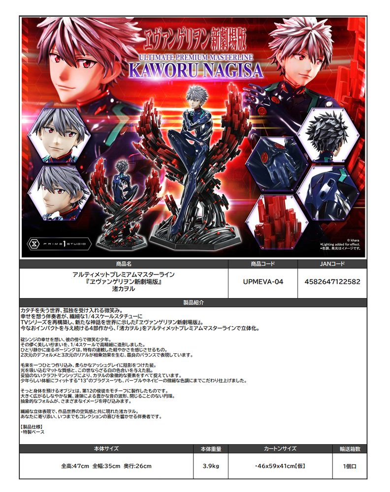 アルティメットプレミアムマスターライン ヱヴァンゲリヲン新劇場版 渚カヲル (Ultimate Premium Masterline "Rebuild of Evangelion" Nagisa Kaworu)