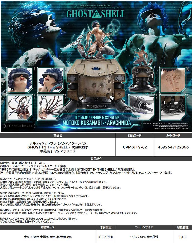 アルティメットプレミアムマスターライン GHOST IN THE SHELL / 攻殻機動隊 草薙素子 VS アラクニダ (Ultimate Premium Masterline "Ghost in the Shell (1995)" Kusanagi Motoko VS Arachnida)