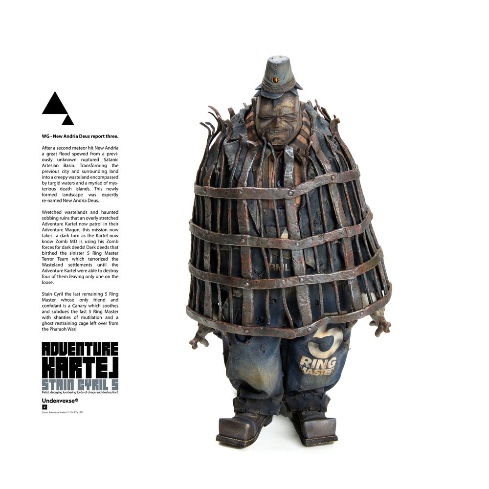 Underverse Adventure Kartel(アドベンチャーカルテル) 5 RING MASTER - STAIN CYRIL(ファイブリングマスター ステインセロ) 1/6スケール可動フィギュア (UNDERVERSE ADVENTURE KARTEL 5 RING MASTER - STAIN CYRIL 1/6 SCALE ACTION FIGURE)