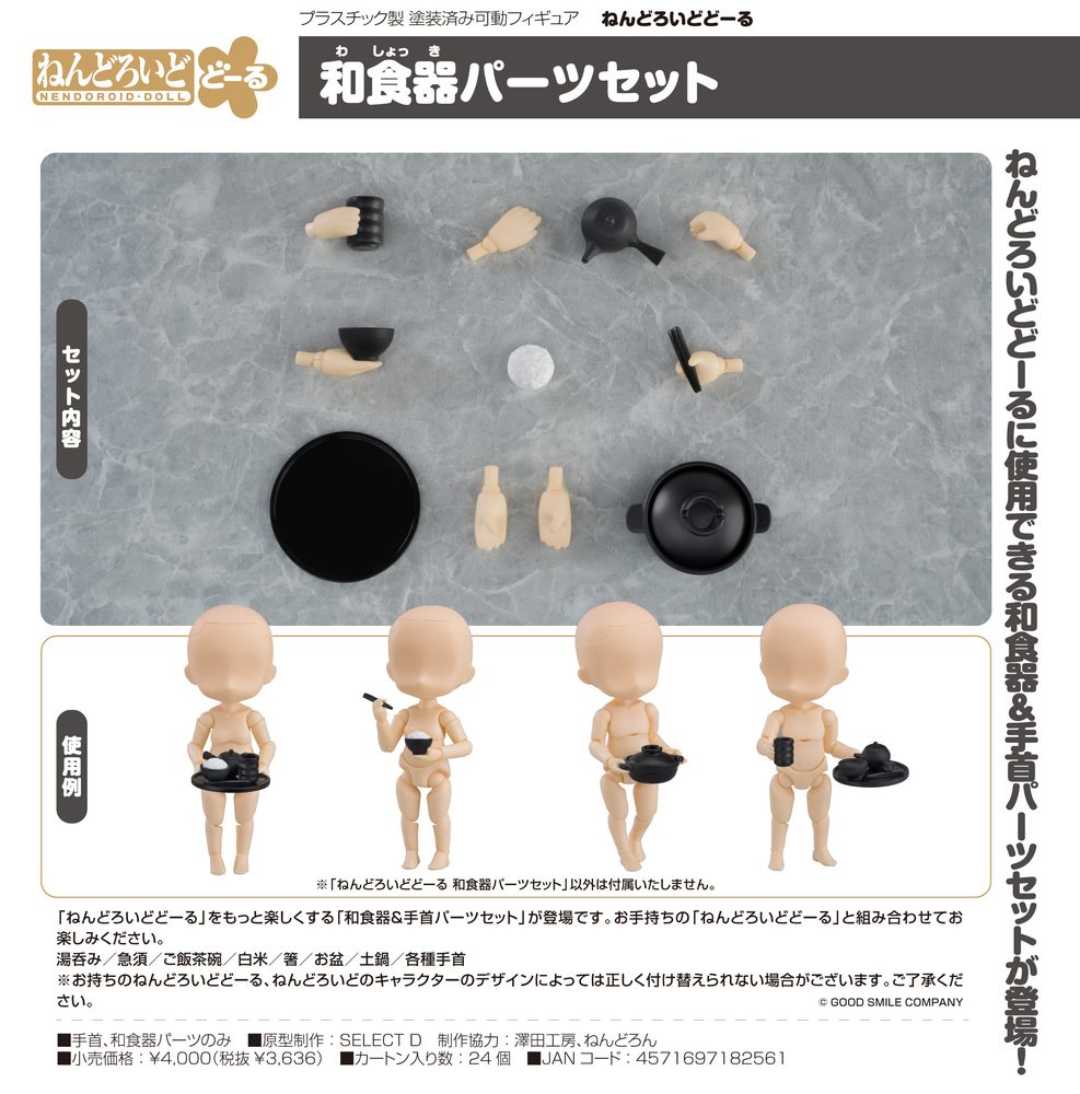 ねんどろいどどーる 和食器パーツセット (Nendoroid Doll Japanese Tableware Parts Set)