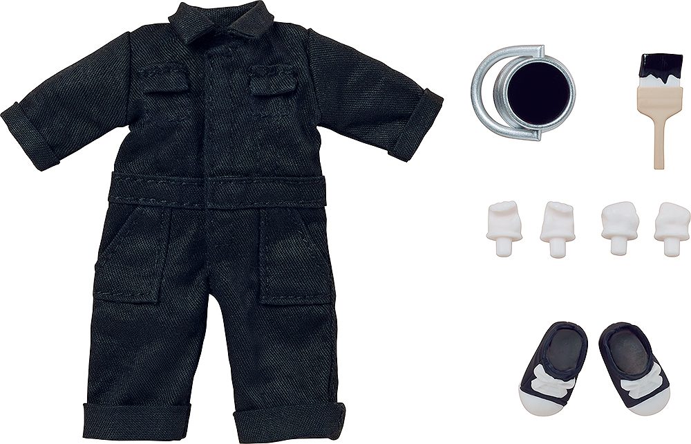 ねんどろいどどーる おようふくセット カラフルつなぎ(ブラック) (Nendoroid Doll Outfit Set Colorful Coveralls (Black))