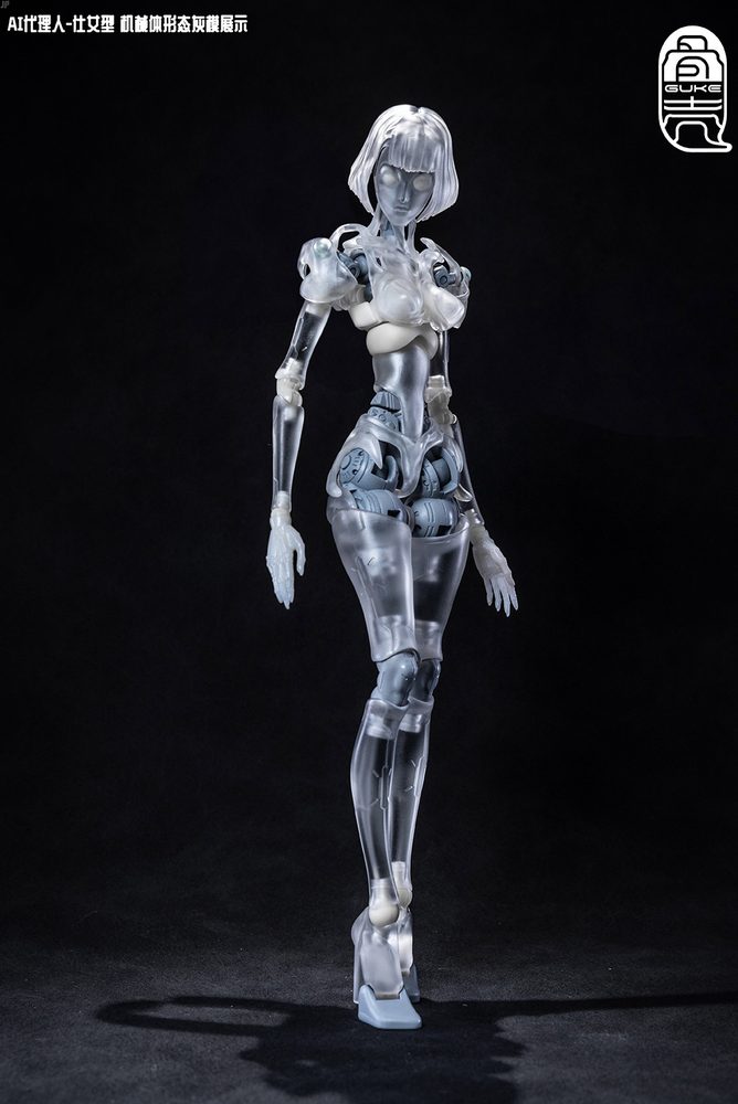 骨殻工房 GK01FEC1 AI代理人 仕女型C1 透明Ver. 1/12スケール 可動フィギュア素体 (GUKE GONG FANG GK01FEC1 AI AGENT MAIDEN TYPE C1 TRANSPARENT VER. 1/12 ACTION FIGURE BODY)